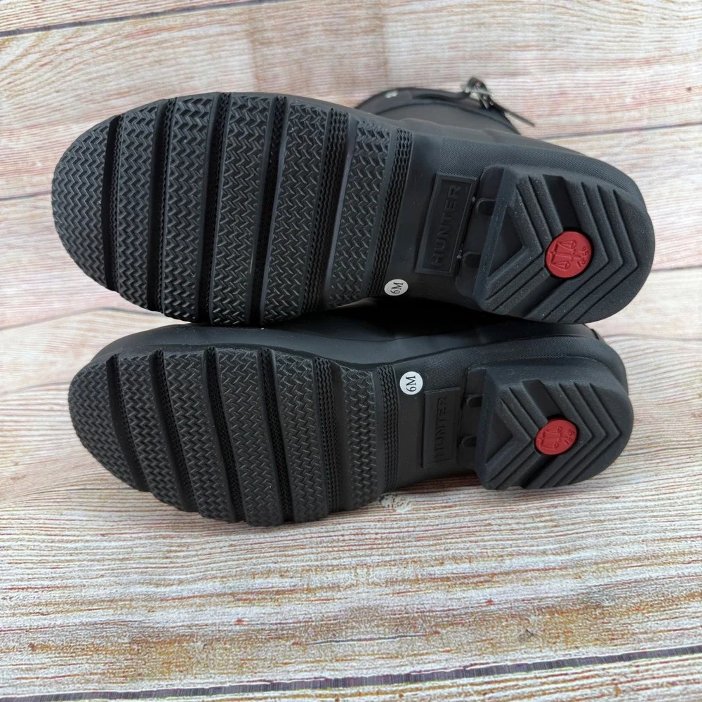 Hunter Original Short Rain Boots Matte Black WFS1000RMA Womens Size 6M EU‎ 37